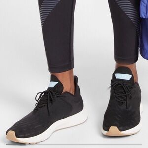 ATHLETA SAYSH ONE Black Lace Up Sneakers Women
 8 1/2 Workout Athletic Gym Shoes